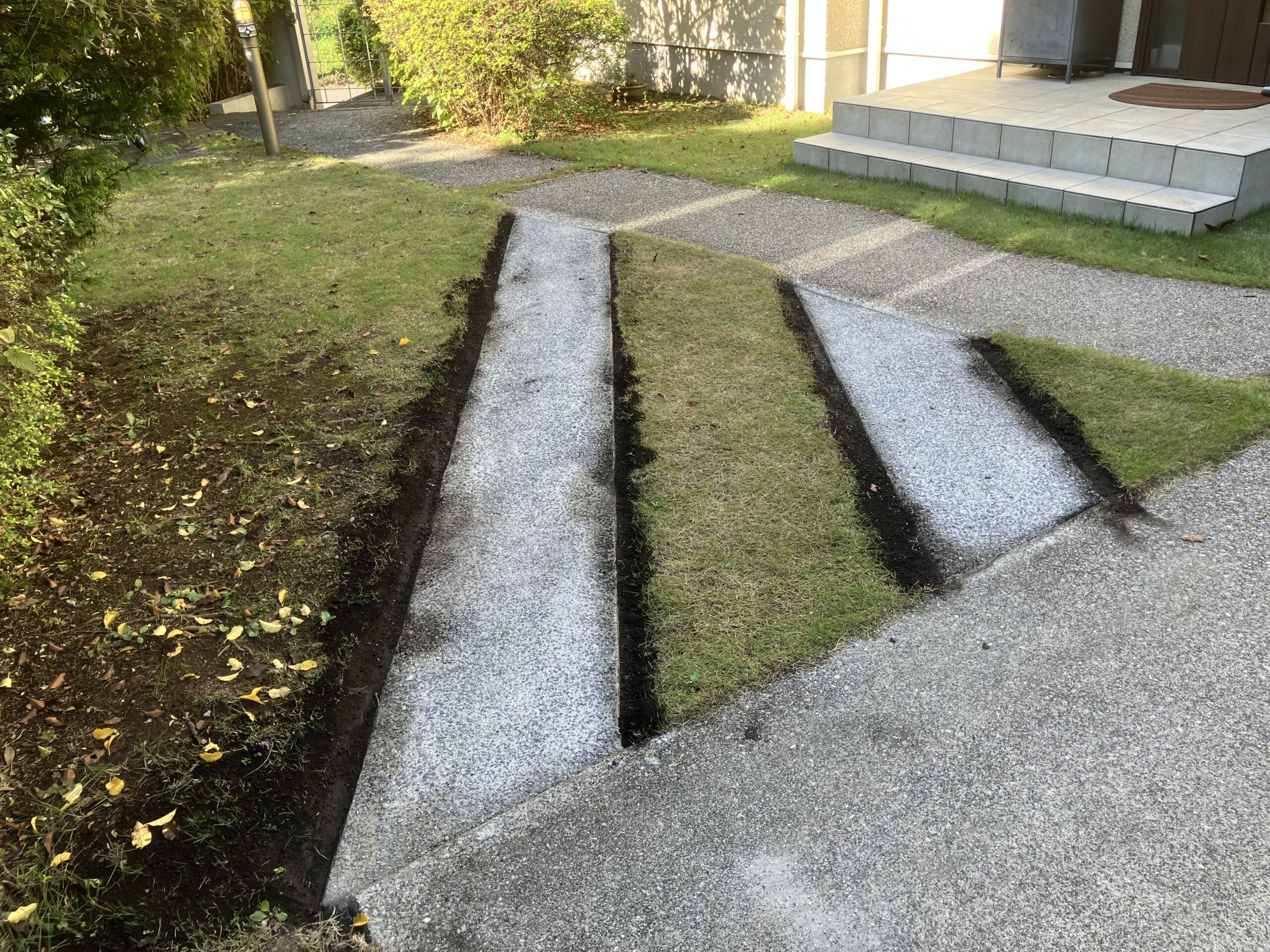 大和市土間下地、打ち込み作業/Ｈ様邸